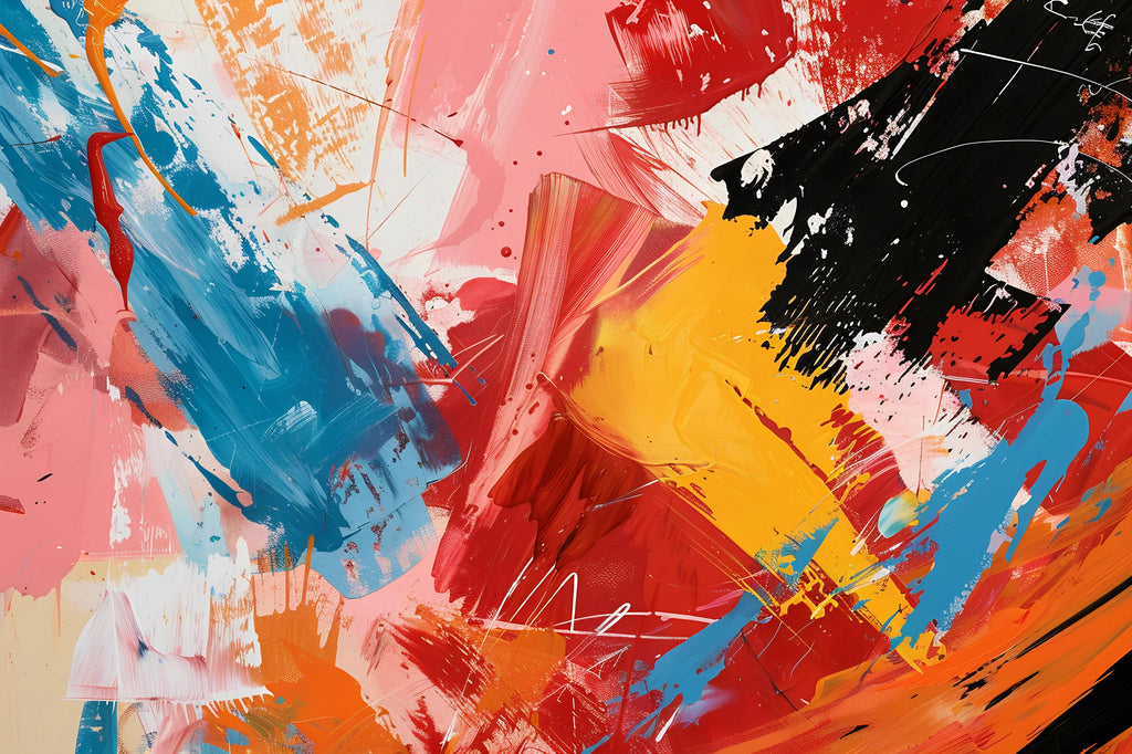 Bold Abstract Colorful Wallpaper Mural – Modern Artistic Wall Decor for Office, Studio or Living Room – Removable Peel and Stick Stylish