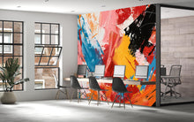 Load image into Gallery viewer, Bold Abstract Colorful Wallpaper Mural – Modern Artistic Wall Decor for Office, Studio or Living Room – Removable Peel and Stick Stylish