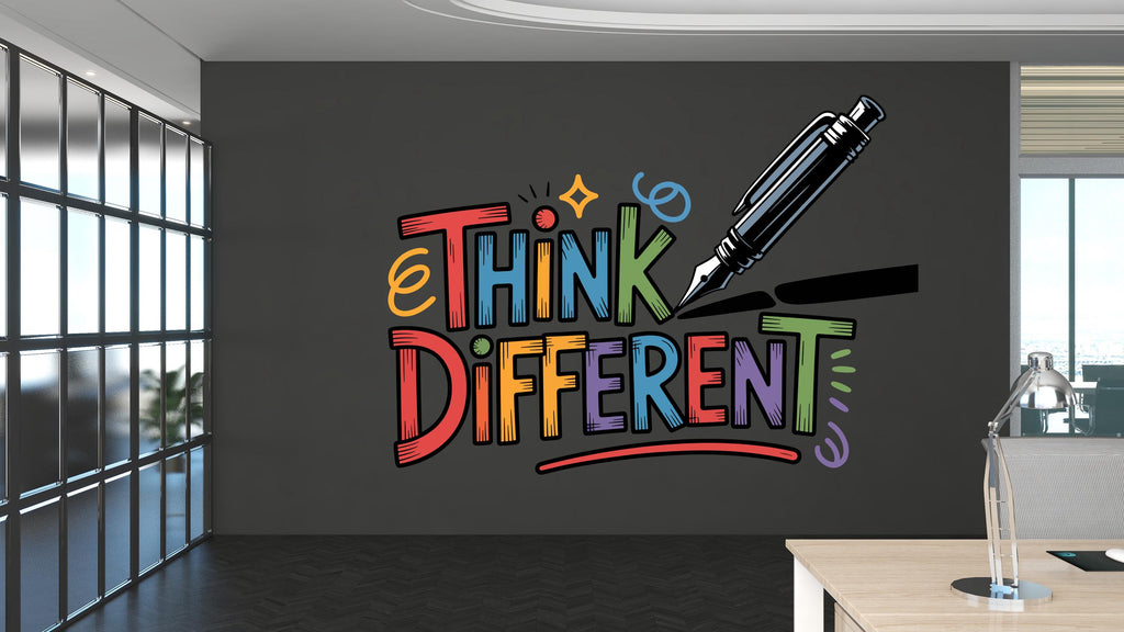 Think Different Office Wall Decal Idea Teamwork Business Worker Inspire Office Decoration Motivation Stickers Mural Unique Gift 931RS