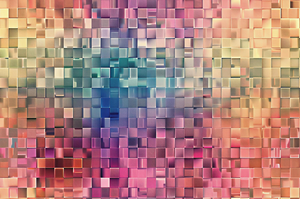 3D Colorful Cube Wallpaper, Modern Geometric Wall Mural, Bold Rainbow Room Decor, Stylish Peel and Stick Accent Wall Art