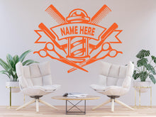Load image into Gallery viewer, Barber Wall Decal, Barber Wall Decal, Barbershop Wall Decor, Custom Decals Razor Wall Art 901RS