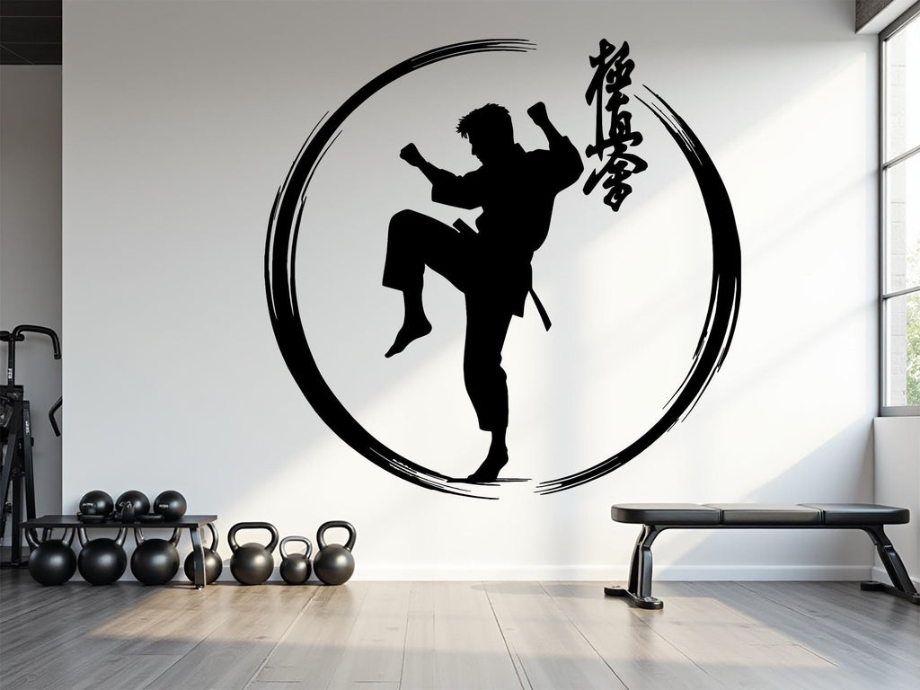 Karate Wall Decal Karate wall Decor Sport Art Vinyl Karate Wall Stickers Bedroom Gym Workout Karate Motivation wall art 937RS