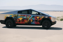 Load image into Gallery viewer, Colorful Swirl Car Wrap Retro Modern Vinyl Design with Orange Teal Blue Accents – Full Vehicle Wrap Gift for Car Lovers – Race &amp; Art Style