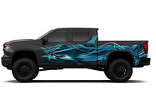 Load image into Gallery viewer, Aggressive Shark Truck Wrap, Custom Vinyl Graphics for Pickup, Full Side Vehicle Decal, Bold Ocean Wave Car Wrap, Gift for Truck Lovers