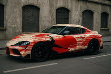 Load image into Gallery viewer, Samurai Car Wrap, Japanese Warrior Vinyl Graphics with Red Rising Sun, Drift Car Racing Wrap, JDM Style Full Side Vinyl