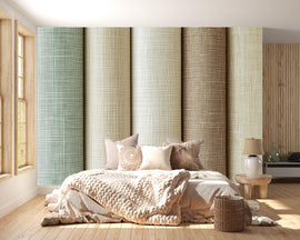 3D Textured Fabric Wallpaper Mural – Woven Linen Natural Wall Decor – Peel And Stick Stylish Bedroom Living Room Wallpaper – Modern Bold