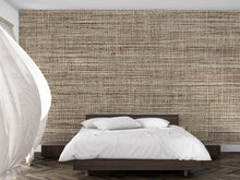Load image into Gallery viewer, 3D Woven Texture Wallpaper Mural | Stylish Modern Linen Look Wall Decor | Neutral Bold Wall Art for Living Room Bedroom Office | Gift Home