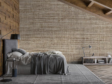 Load image into Gallery viewer, 3D Woven Texture Wallpaper Mural | Stylish Modern Linen Look Wall Decor | Neutral Bold Wall Art for Living Room Bedroom Office | Gift Home