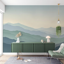 Load image into Gallery viewer, Mountain Wallpaper watercolor Peel and Stick Mountain Watercolor Wallpaper Mountain Wall Art Nature Wallpaper Minimalist Mural 910RS