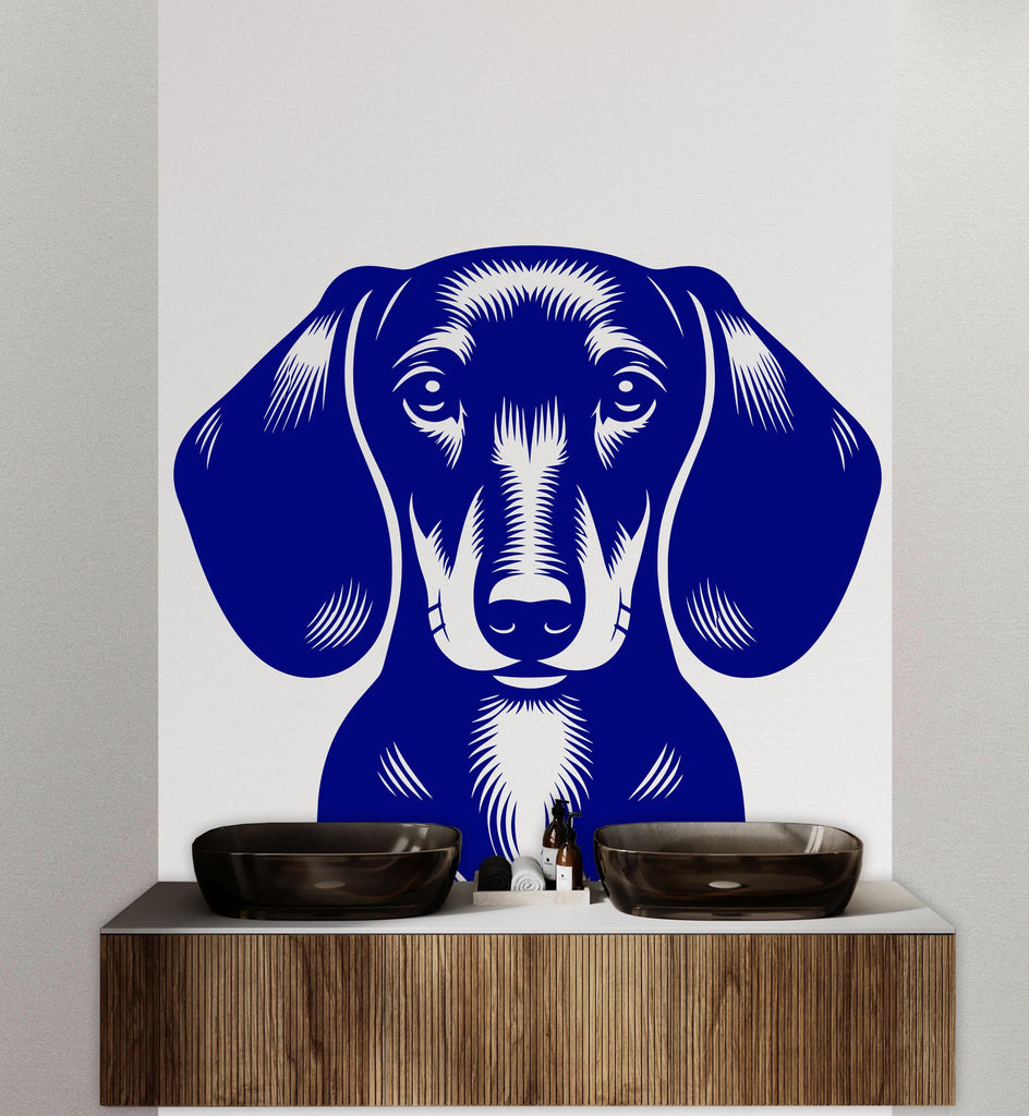 Dachshund Dog wall decal Dog decor Dog kids Dog wall art Decal Dog Lover Animals Dog Wall Bathroom Wall Decals Stickers Vinyl 142DE