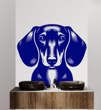 Load image into Gallery viewer, Dachshund Dog wall decal Dog decor Dog kids Dog wall art Decal Dog Lover Animals Dog Wall Bathroom Wall Decals Stickers Vinyl 142DE