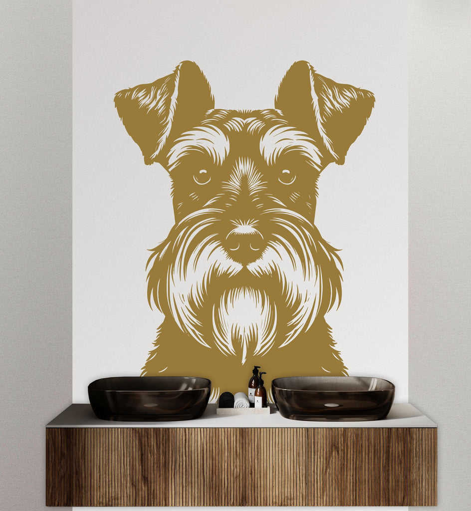 Schnauzer Dog wall decal Dog decor Dog kids Dog wall art Decal Dog Lover Animals Dog Wall Bathroom Wall Decals Stickers Vinyl 143DE