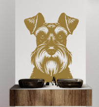 Load image into Gallery viewer, Schnauzer Dog wall decal Dog decor Dog kids Dog wall art Decal Dog Lover Animals Dog Wall Bathroom Wall Decals Stickers Vinyl 143DE