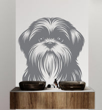 Load image into Gallery viewer, Shih tzu Dog wall decal Dog decor Dog kids Dog wall art Decal Dog Lover Animals Dog Wall Bathroom Wall Decals Stickers Vinyl 144DE