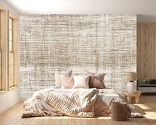 Load image into Gallery viewer, 3D Woven Linen Texture Wallpaper Mural | Neutral Modern Wall Decor | Stylish Bold Wall Art for Bedroom Living Room Office | Gift Home