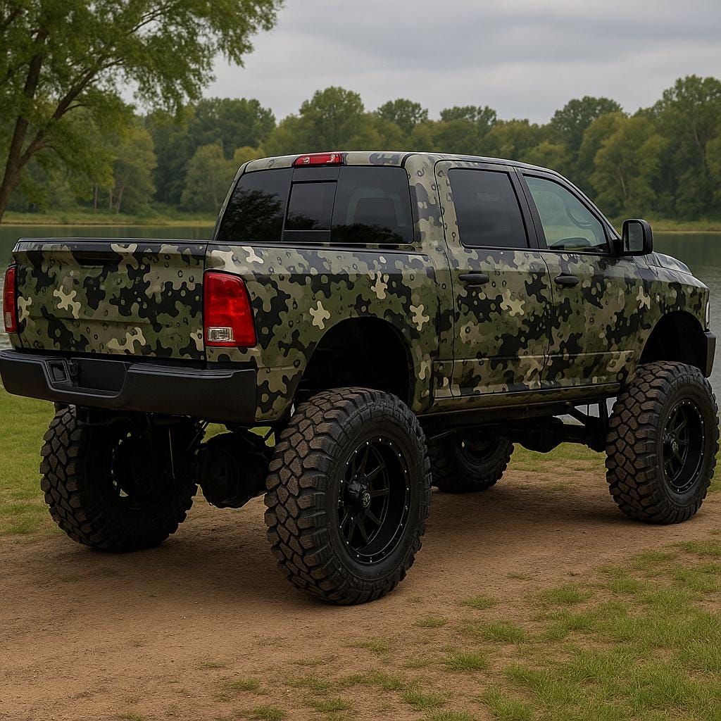 Tactical Camo Truck Wrap | Military Camouflage Vinyl Car Wrap for Pickup or SUV | Offroad Adventure Vehicle Wrap | Gift for Hunters