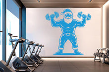 Load image into Gallery viewer, Santa Gym Wall Decor Santa Claus Fitness Wall Art Gym Wall Decals Gorilla Wall Decal Gifts Home Gym Wall Sticker Gym 938RS