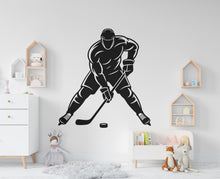 Load image into Gallery viewer, Hockey wall decal Sport Wall Decal Kids Decal Hockey player wall decor Gifts wall Vinyl Wall Sticker Boy Room 942RS