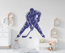 Load image into Gallery viewer, Hockey wall decal Sport Wall Decal Kids Decal Hockey player wall decor Gifts wall Vinyl Wall Sticker Boy Room 942RS