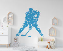 Load image into Gallery viewer, Hockey wall decal Sport Wall Decal Kids Decal Hockey player wall decor Gifts wall Vinyl Wall Sticker Boy Room 942RS