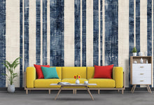 Load image into Gallery viewer, Modern Navy Stripe Wallpaper Mural | Bold Abstract Wall Decor | Stylish Contemporary Statement Wall Art for Living Room Bedroom Office