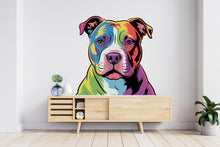 Load image into Gallery viewer, Pitbull Dog wall decal Dog decor Dog wall art Decal Dog Lover Animals Pitbull decal Dog Bathroom Wall Decals Stickers Vinyl 912RS