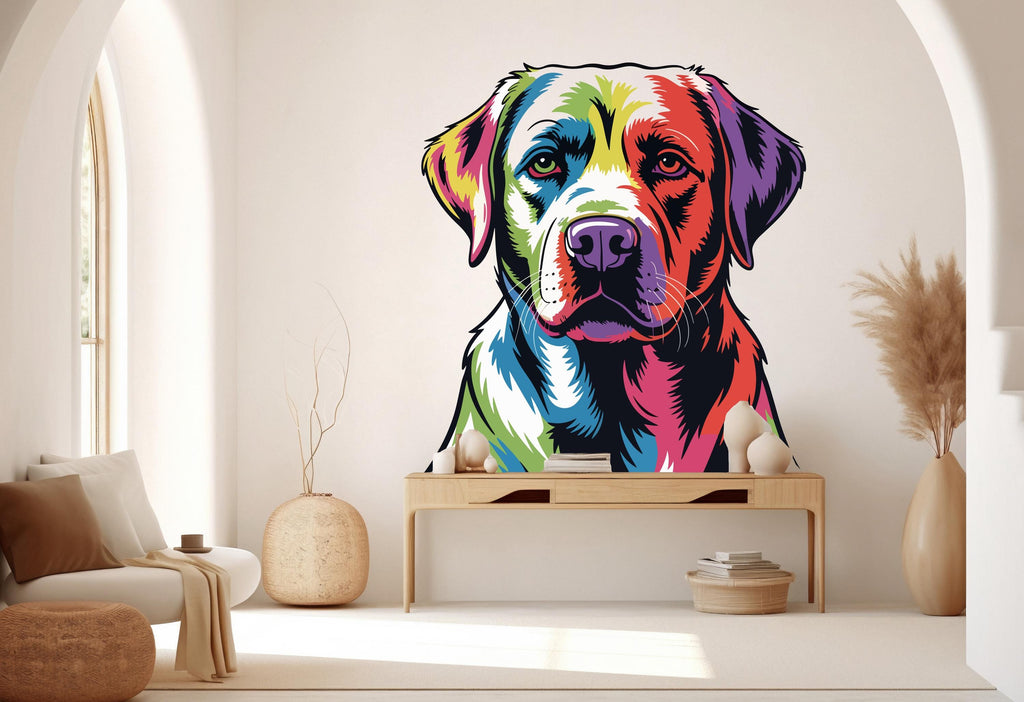 Labrador Dog wall decal Dog decor Dog wall art Decal Dog Lover Animals Labrador decal Dog Bathroom Wall Decals Stickers Vinyl 913RS