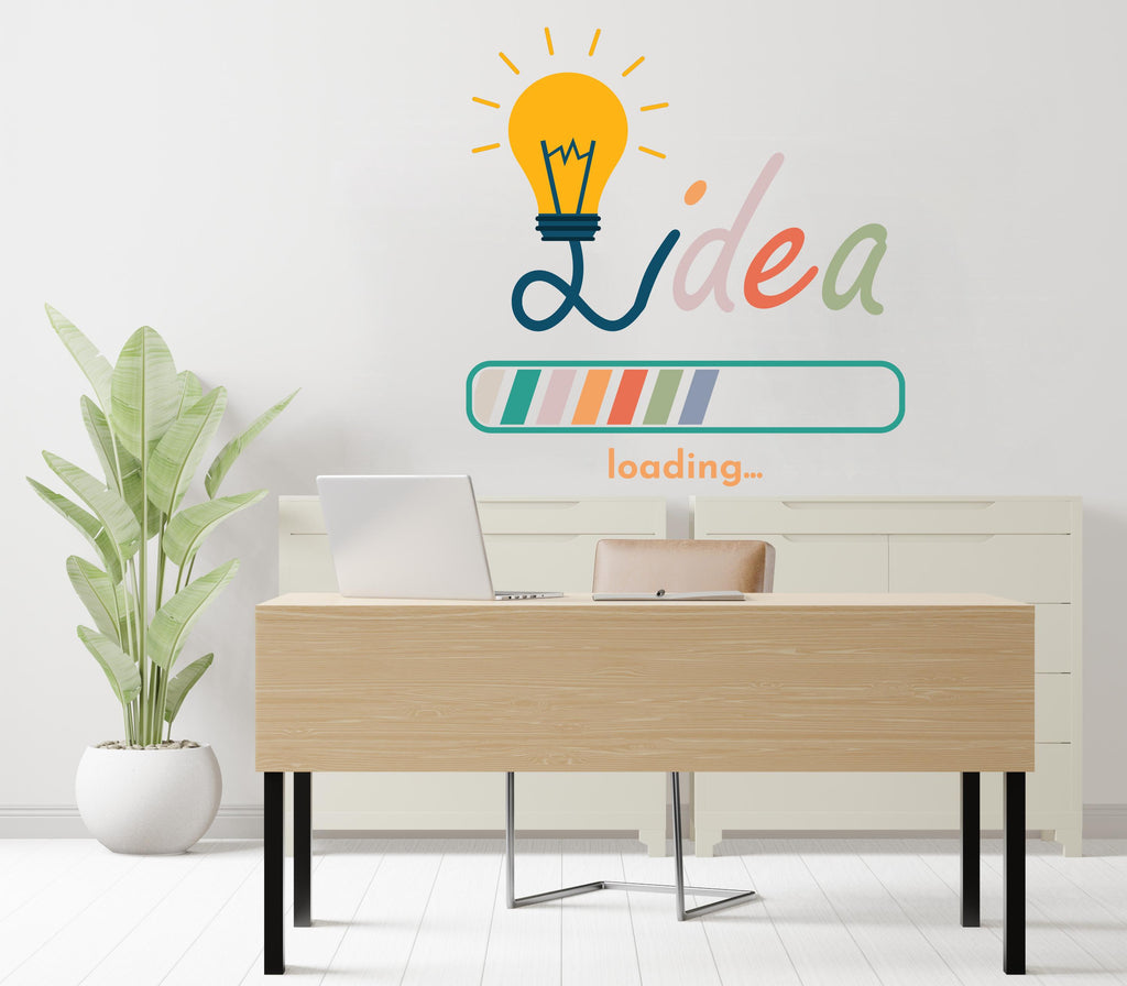 Idea Loading Office Wall Decal Idea Teamwork Business Worker Inspire Office Decoration Motivation Stickers Mural Unique Gift 947RS