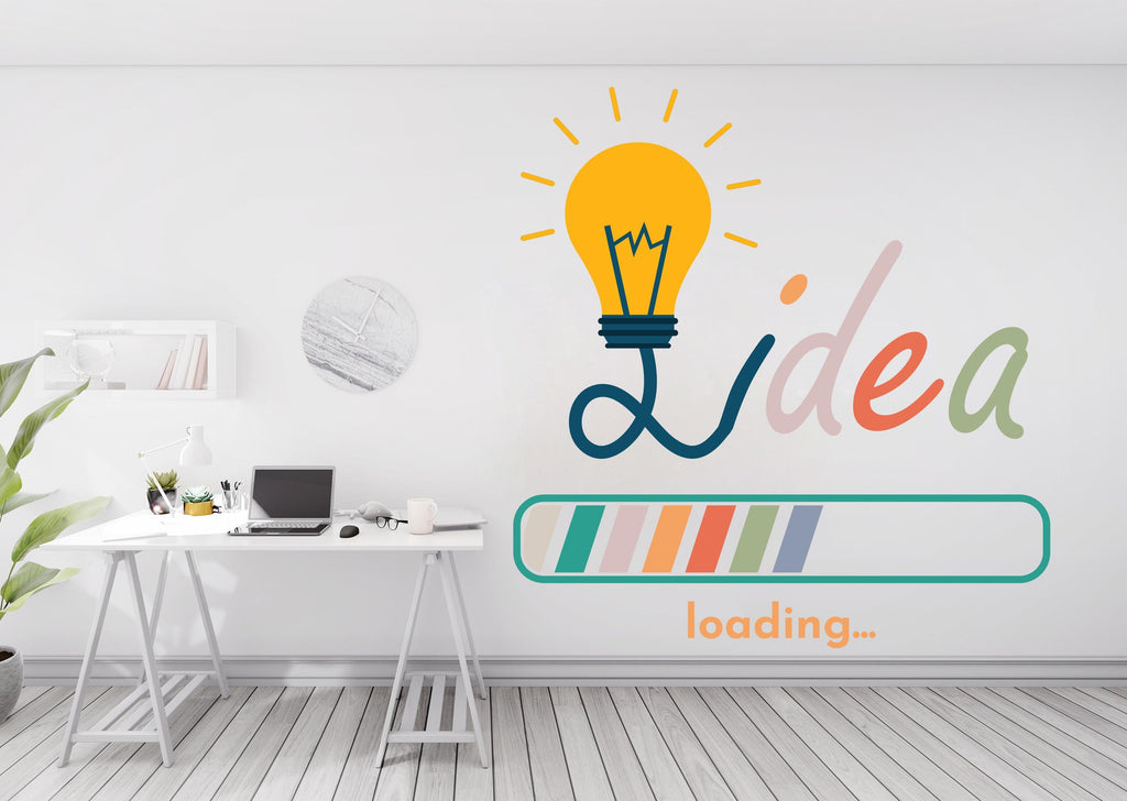 Idea Loading Office Wall Decal Idea Teamwork Business Worker Inspire Office Decoration Motivation Stickers Mural Unique Gift 947RS