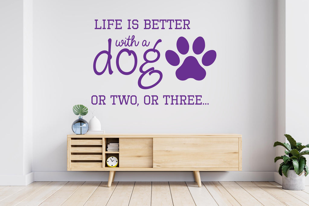 Dog Wall Decor, Dog Wall Decals, Dog Wall Art, Dog Lover Stickers Pets Bedroom Grooming Salon Wall Vinyl Nursery Wall Decals Art 917RS