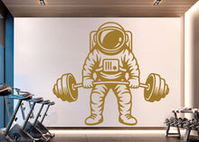 Load image into Gallery viewer, Astronaut Gym Wall Decal Astronaut fitness Decor Workout Art Vinyl Gym Wall Stickers Bedroom Gym Workout Girl Motivation Crossfit 921RS