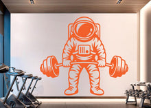 Load image into Gallery viewer, Astronaut Gym Wall Decal Astronaut fitness Decor Workout Art Vinyl Gym Wall Stickers Bedroom Gym Workout Girl Motivation Crossfit 921RS