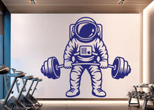 Load image into Gallery viewer, Astronaut Gym Wall Decal Astronaut fitness Decor Workout Art Vinyl Gym Wall Stickers Bedroom Gym Workout Girl Motivation Crossfit 921RS