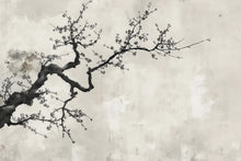 Load image into Gallery viewer, Japanese Cherry Blossom Tree Branch Wallpaper Mural – Minimalist Zen Style Wall Decor, Modern Neutral Aesthetic, Stylish Gift, Peel &amp; Stick