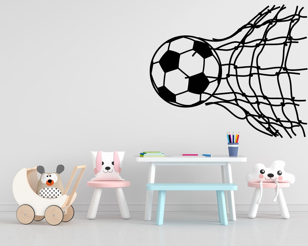 Soccer wall decor, Football Wall Decal Sport Vinyl, Football stickers Boys Passion Shoot your Goal Wall Art, Wall Stickers, Kids Room 137DE