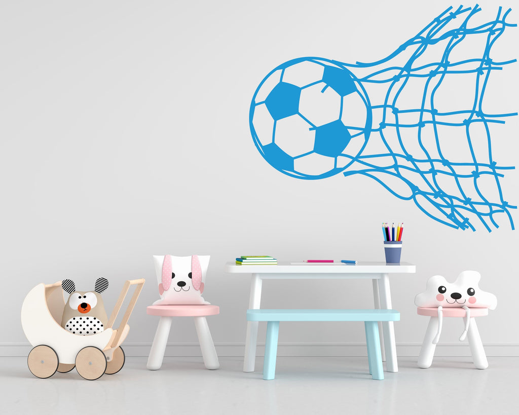 Soccer wall decor, Football Wall Decal Sport Vinyl, Football stickers Boys Passion Shoot your Goal Wall Art, Wall Stickers, Kids Room 137DE