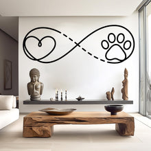 Load image into Gallery viewer, Heart and paw wall decal Dad Dog decor Dog wall art Decal Dog Lover Animals wall decal Dog Wall Bathroom Wall Decals Stickers Vinyl 925RS