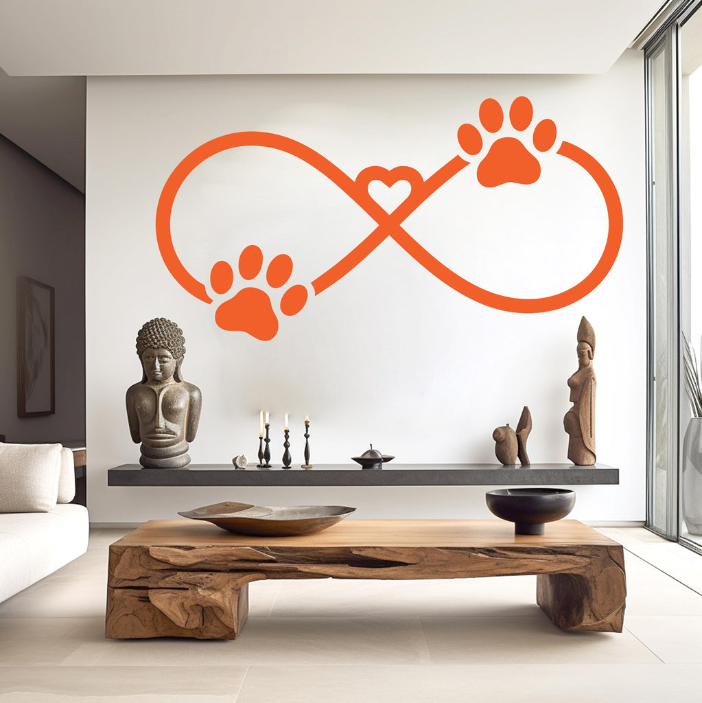 Paw Love wall decal Dad Dog decor Dog wall art Decal Dog Lover Animals wall decal Dog Wall Bathroom Wall Decals Stickers Vinyl 926RS