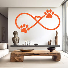 Load image into Gallery viewer, Paw Love wall decal Dad Dog decor Dog wall art Decal Dog Lover Animals wall decal Dog Wall Bathroom Wall Decals Stickers Vinyl 926RS