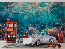 Load image into Gallery viewer, Ocean Underwater Wallpaper Mural – Coral Reef Fish Wall Decor for Kids Room, Bedroom or Living Room – Modern Bold Accent Removable Stylish