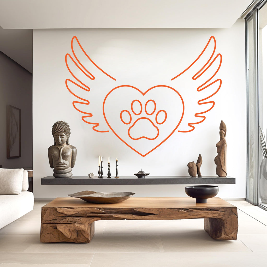 Paw Love wall decal Dad Dog decor Dog wall art Decal Dog Lover Animals wall decal Dog Wall Bathroom Wall Decals Stickers Vinyl 927RS