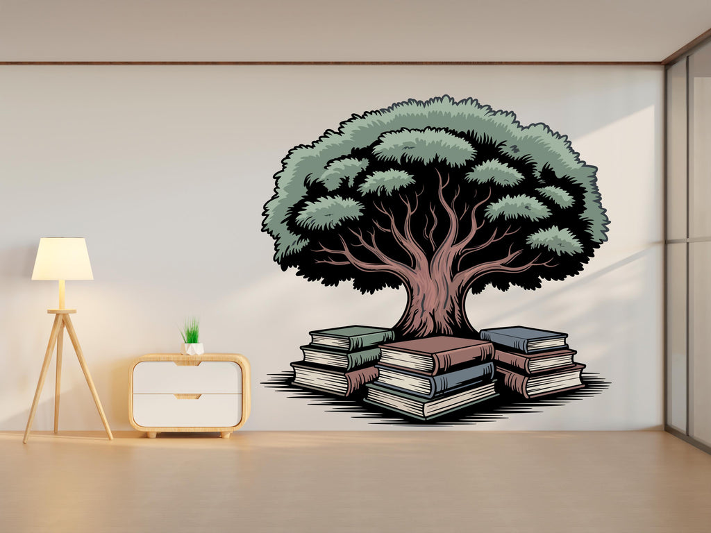 Library Tree Wall Art Decal, Library Wall Decal, Education Decals, Kids Room, Reading room, Nurseries, School, Kids Gifts, Dorm Room 930RS