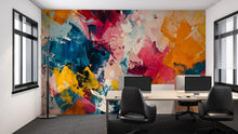 Load image into Gallery viewer, Abstract Colorful Paint Wallpaper Mural – Modern Artistic Wall Decor for Office, Living Room or Bedroom – Bold Accent Removable Stylish