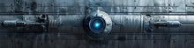 Load image into Gallery viewer, Futuristic Sci-Fi Car Wrap | Metallic Blue Cyber Design Vinyl | Gift for Him | Space Armor Style Wrap | Holiday Car Lover Gift