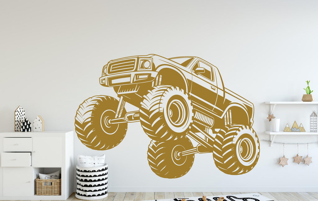 Monster Truck Wall Decal, Monster Truck wall stickers, Monster Truck Wall sticker, Monster Truck wall art Kids room Decal Nursery 149DE