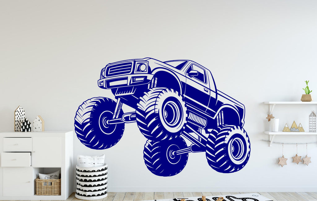 Monster Truck Wall Decal, Monster Truck wall stickers, Monster Truck Wall sticker, Monster Truck wall art Kids room Decal Nursery 149DE