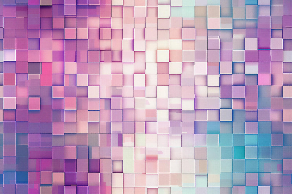 3D Cube Wall Mural Wallpaper, Modern Geometric Wall Decor, Bold Colorful Wallpaper, Stylish Kids Room Accent, Unique Gift For Home