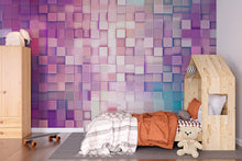 Load image into Gallery viewer, 3D Cube Wall Mural Wallpaper, Modern Geometric Wall Decor, Bold Colorful Wallpaper, Stylish Kids Room Accent, Unique Gift For Home
