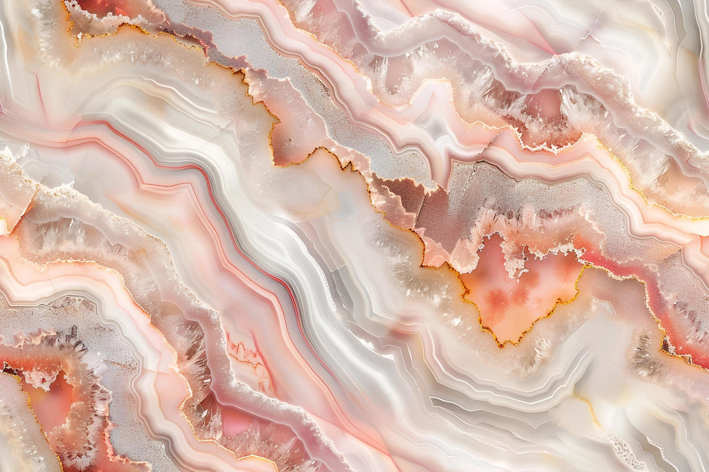 Bold Agate Geode Wallpaper, Crystal Stone Wall Mural, Luxury Modern Abstract Decor, Stylish Colorful Accent Wall, Elegant Peel and Stick