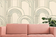 Load image into Gallery viewer, Modern Geometric Arch Wallpaper, Stylish Line Art Wall Decor, Bold Contemporary Removable Mural, Minimalist Abstract Peel And Stick Wall